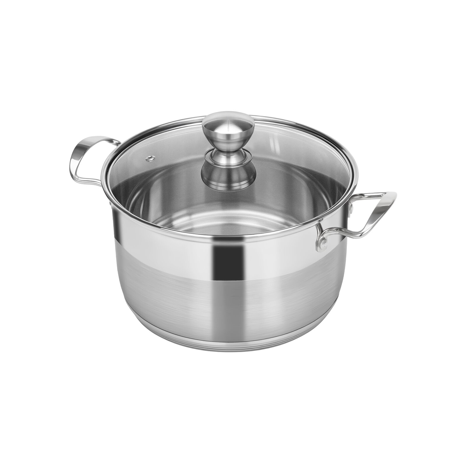 Ohtomber 5 Quart Dutch Pot - Stainless Steel Stock Cooking Induction Pot with Lid for Pasta, Soup, S