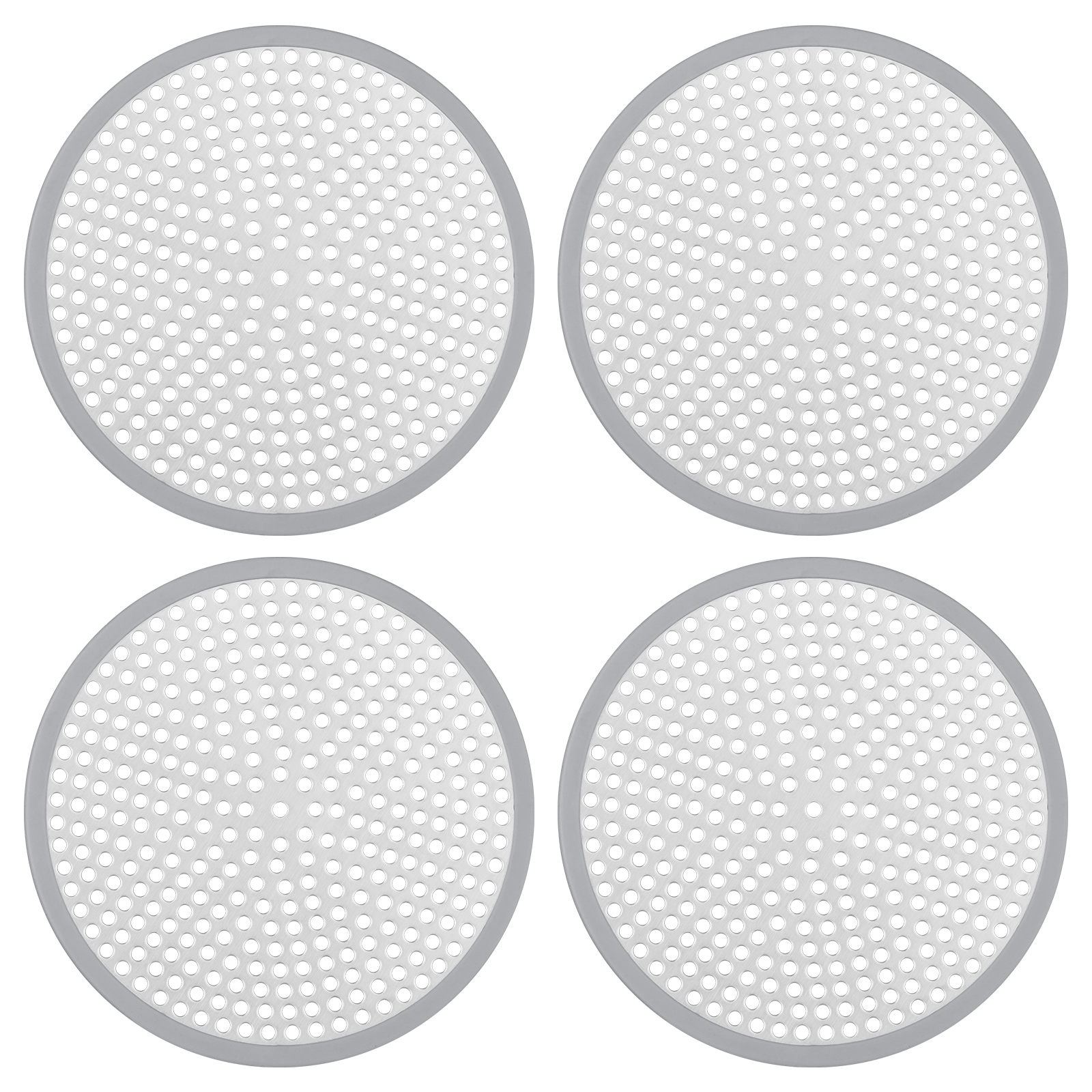 Ohtomber Shower Drain Hair Catcher - 4.72" 4PCS Stainless Steel Shower Stall Sink Drain Cover S